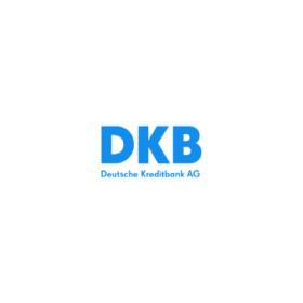 DKB Logo in Blau auf weißem Hintergrund